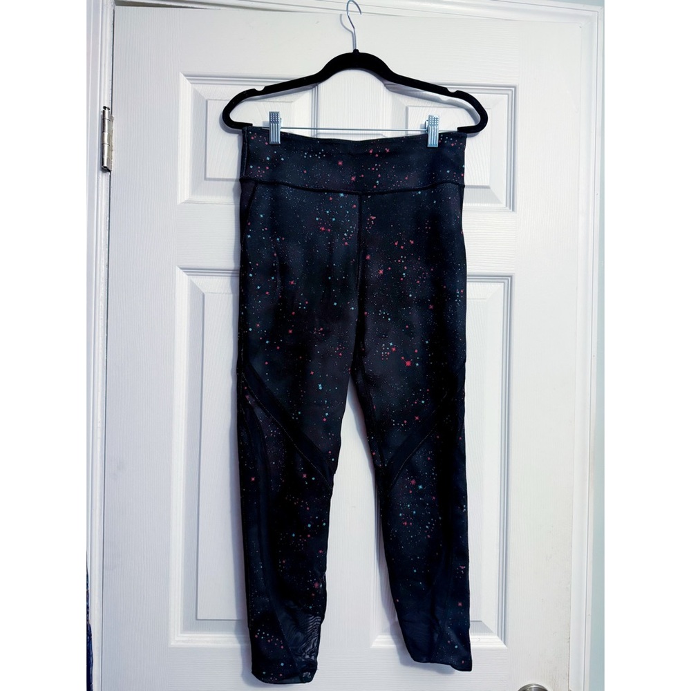 Sweaty Betty Black and multicolored star leggings - Size medium - 7/8 length